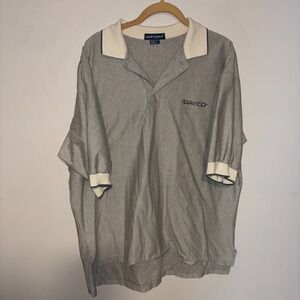 Vintage Swingster Dayco Polo Shirt Mens L Pinstripe Made in USA 90s